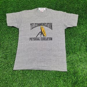 Vintage 80s Jerzees Shirt Womens Large 19x26 Gray USA